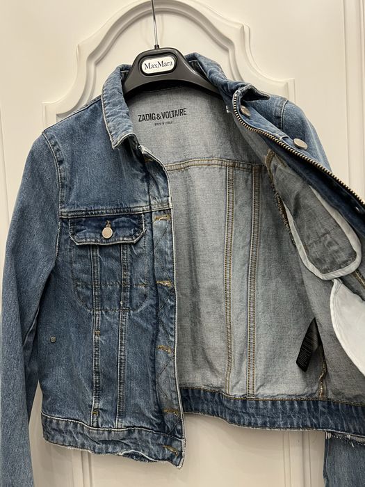 ZADIG & VOLTAIRE piękna bluza jeansowa na zamek