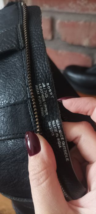 skórzane botki biker Dune London 38