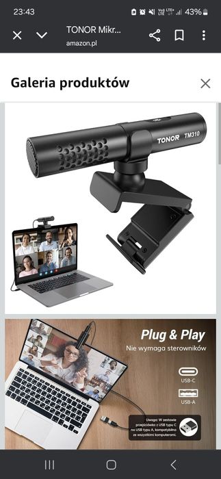 TONOR mikrofon USB do komputerów PC