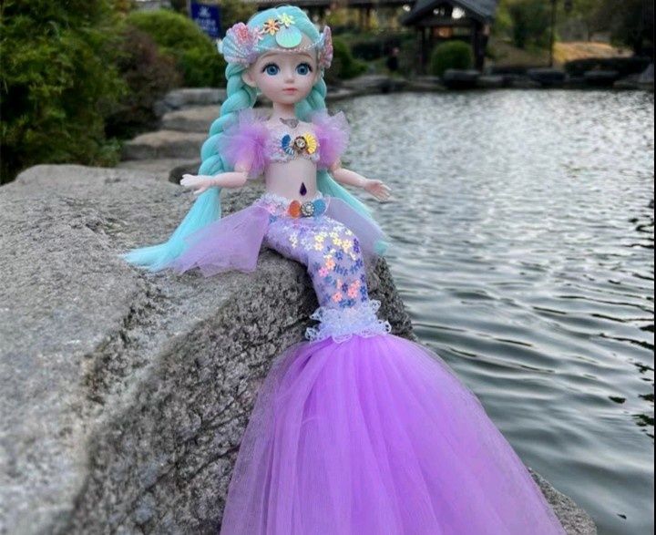 Кукла шарнирная интерактивная,новая. Русалка