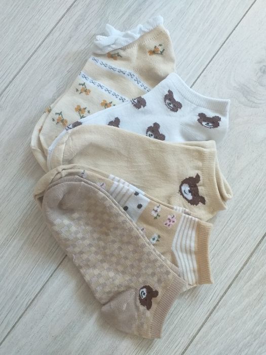 Skarpety, skarpetki, stopki w misie, zestaw 5 par