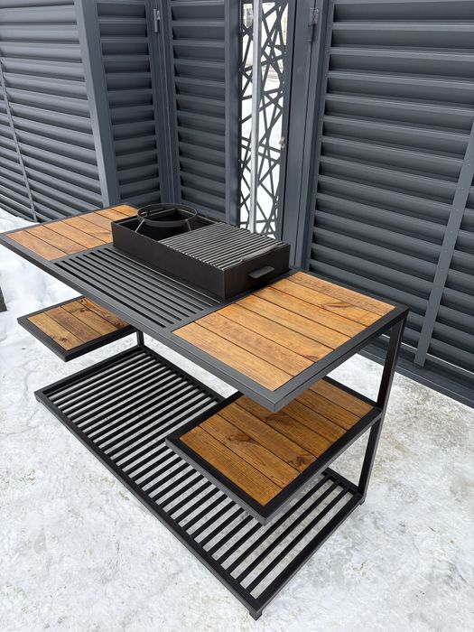 Мангал с стилі лофт на 9 шампурів