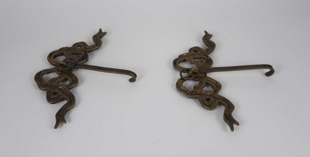 Par de suportes de suspensão mural em latão / bronze