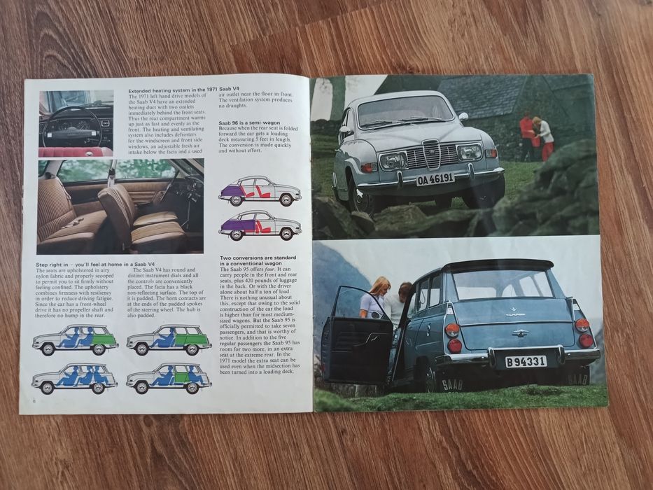 Prospekt katalog Saab 1971