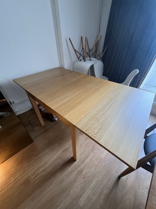 Mesa de jantar extensível 90-180cm