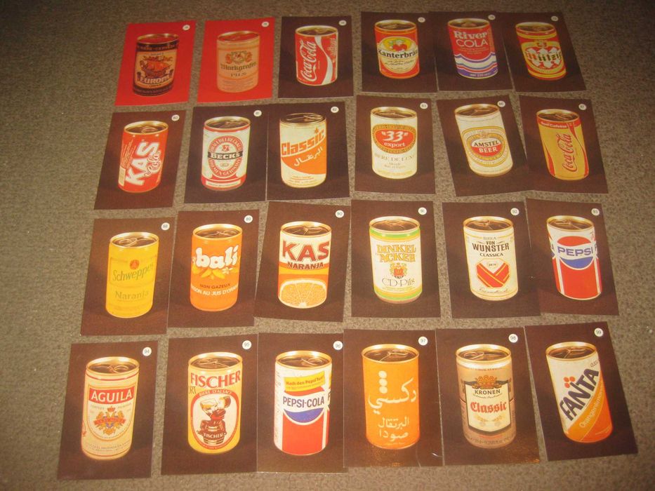 125 calendários de "Latas de Bebidas" Impecáveis!