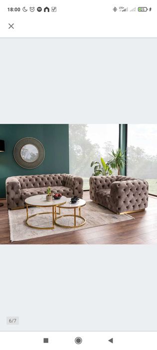 Stolik kawowy marmur złoty