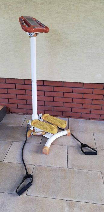 steper do ćwiczeń pionowy skośn z drążkiem i rączkami Fitness Aerobik