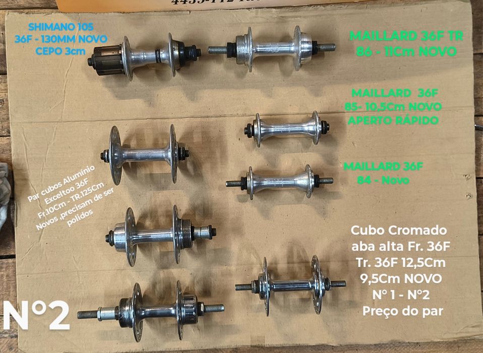 Cubo Shimano 105/ Maillard/exceltoo flange alta/manetes mafac/modolo