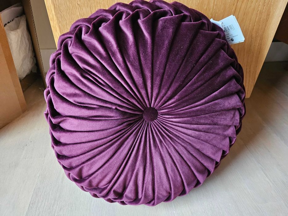 Poduszki dekoracyjne welurowe okrągłe