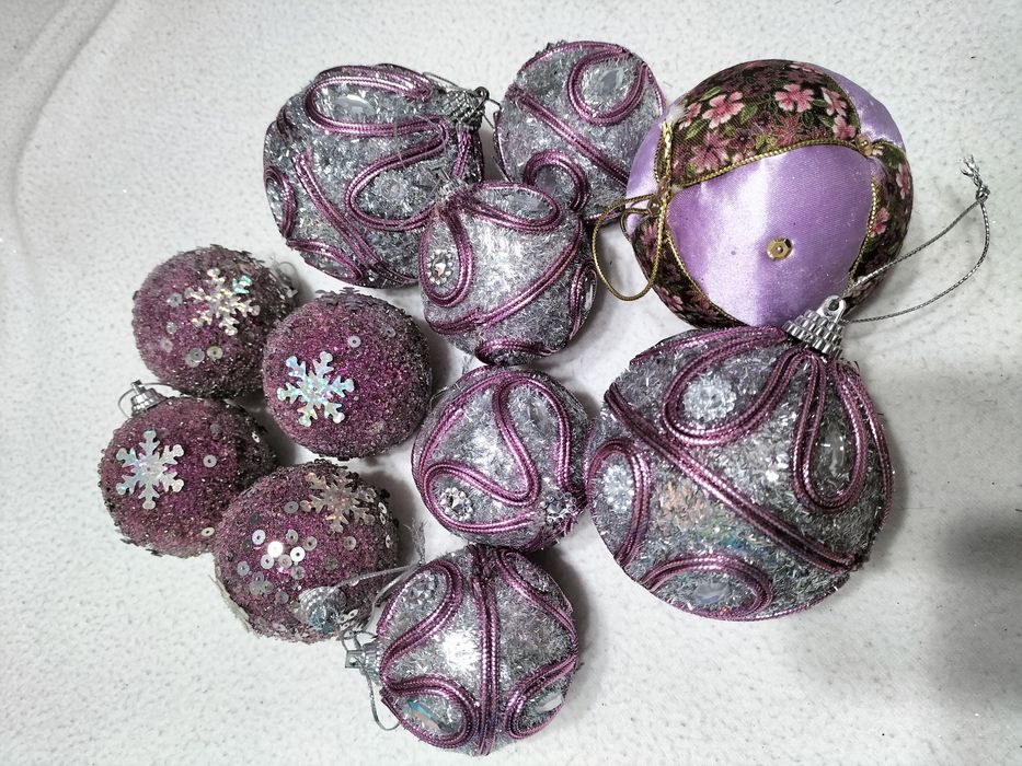 Conjunto Natal roxo/lilás
