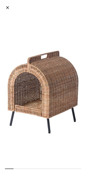 IKEA domek dla kota na nóżkach UTSÅDD rattan ODBIÓR OSOBISTY