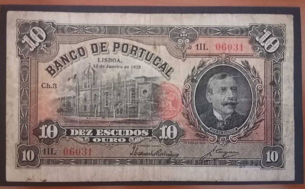 1925 - 10 Escudos - Eça de Queiroz - January 13, 1925 - Ch. 3