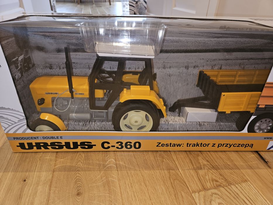 DOUBLE EAGLE Zestaw traktor Ursus C-360 żólty manulany z przyczepą