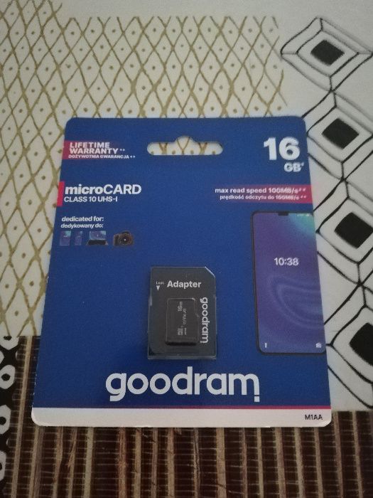 GOODRAM Micro SD Memory Card 16GB M1AA CL10 UHS-I+ADAPT64739071234562120
