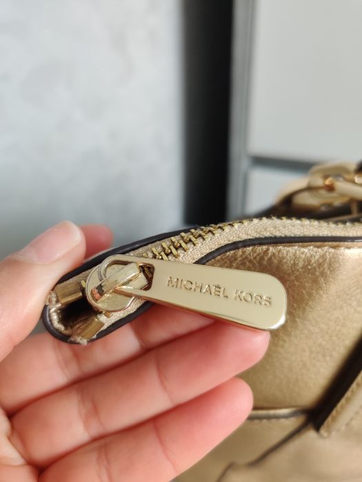 Michael kors gold tote bag шкіряна сумка