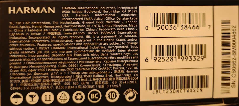 Słuchawki bezprzewodowe dokanałowe JBL Tune 230NC TWS Bluetooth ANC Cz