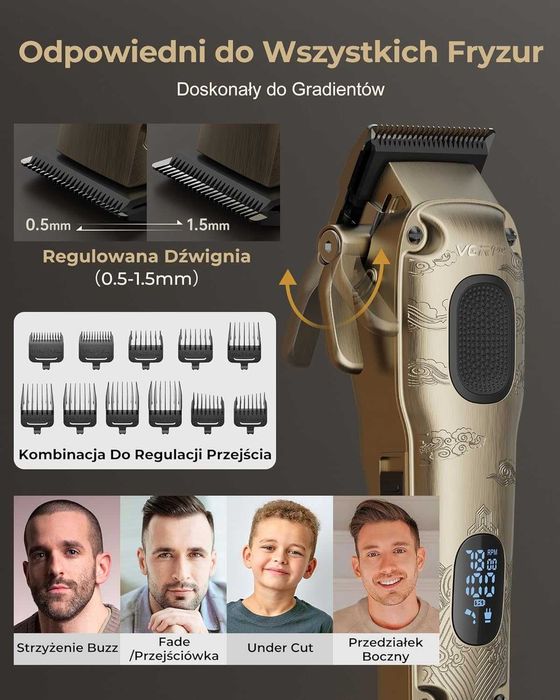 Maszynka do strzyżenia włosów VGR Pro V-007&109 Professional