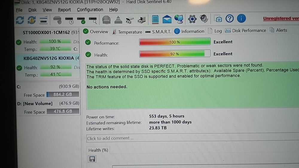 SSD Kioxia 512GB NVMe M.2