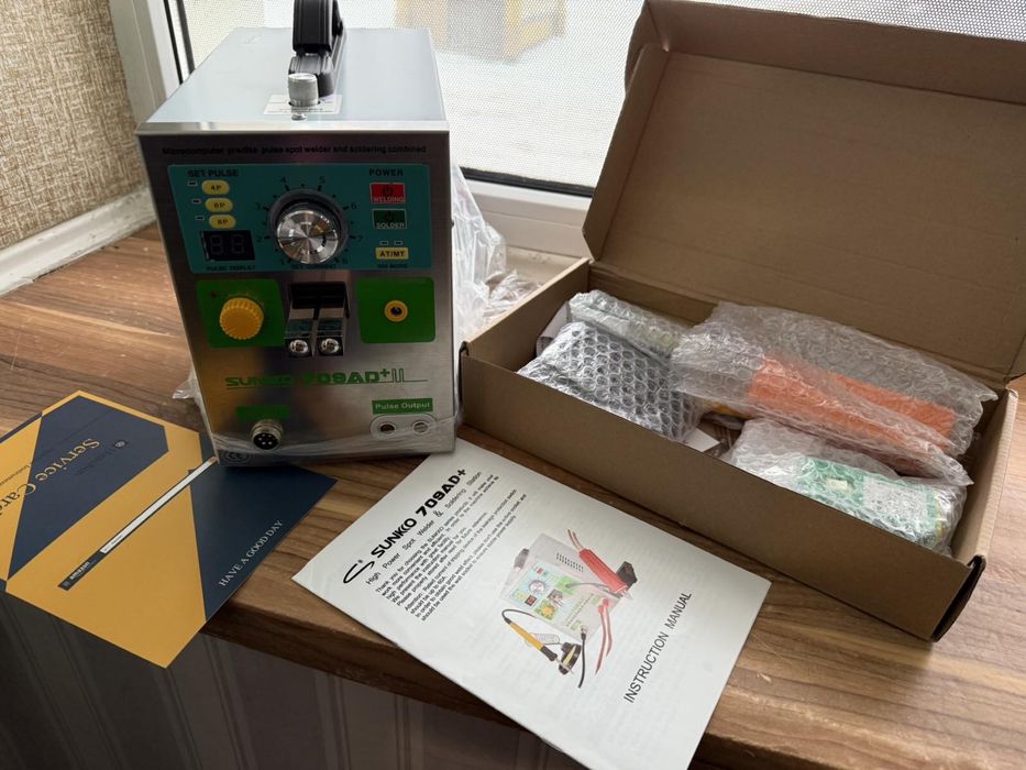 SUNKKO 709AD+ — апарат для точкового зварювання акумуляторів і пайки