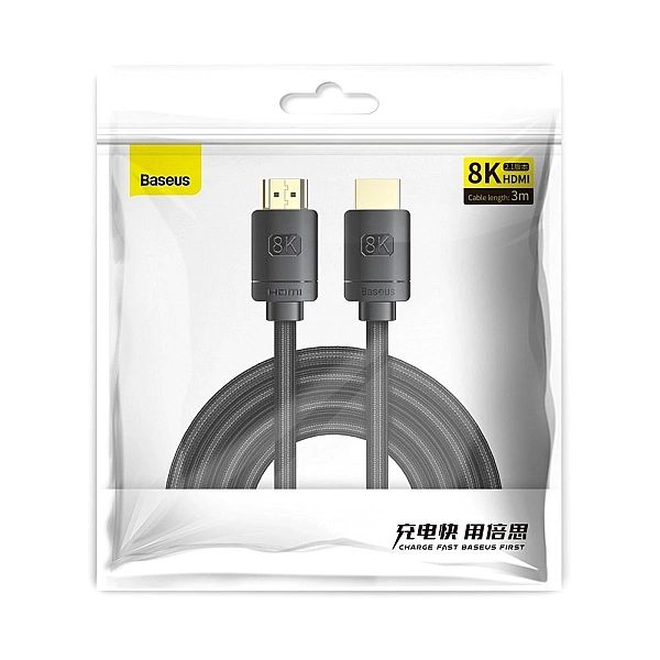 Baseus kabel HDMI 2.1/8K 60 Hz 48 Gbps / 4K 120 Hz / 2K 144 Hz 3D eARC