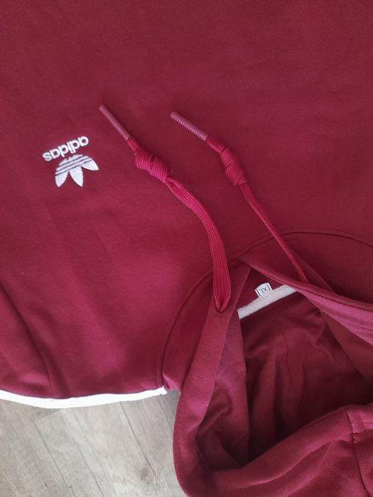Nowa bluza kangurka Adidas M-L bordowa damska młodzieżowa