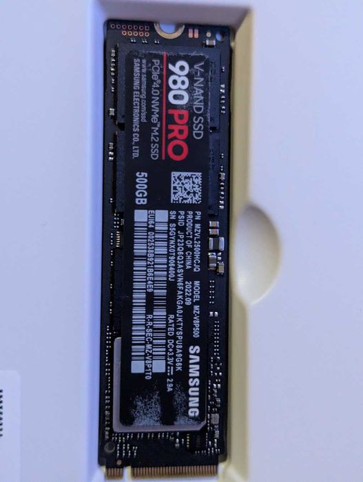 диск SSD Samsung 980 PRO 500Gb M2 2280 NVMe PCI-e 4.0