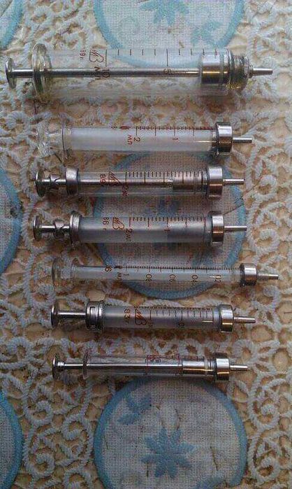 шприцы  стеклянные ссср