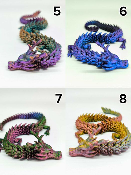 3D-друк Дракон-хамелеон-антистрес 45см