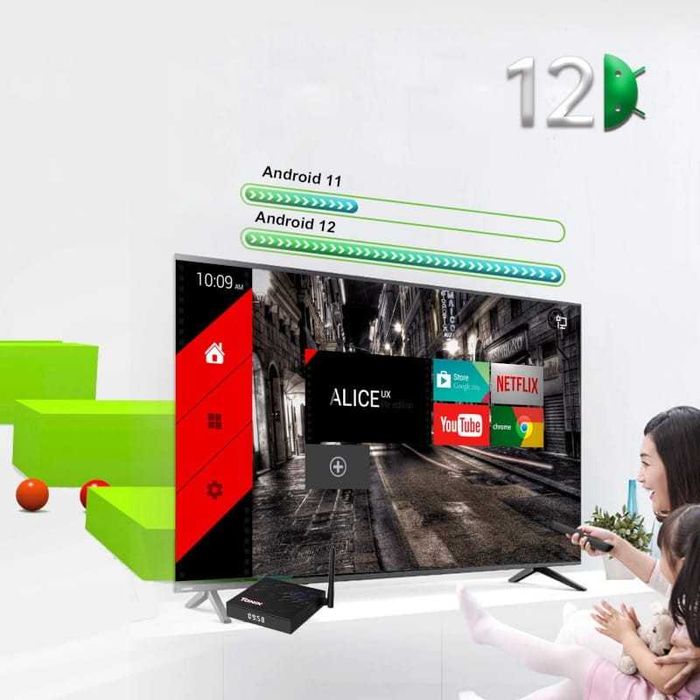 Box Android TV Tanix TX68 H618 4GB/32GB 4K - NOVO