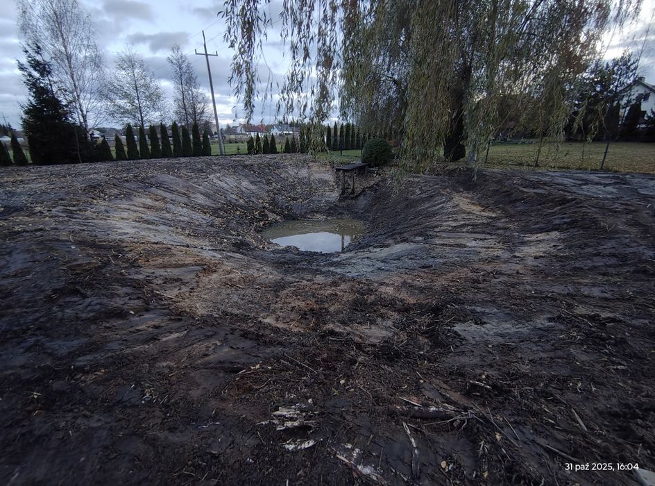 Koparka, usługi koparkami, stawy, wykopy, roboty ziemne