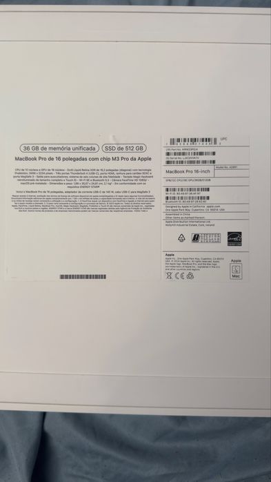 Macbook Pro M3 16.2” 36GB c/ garantia