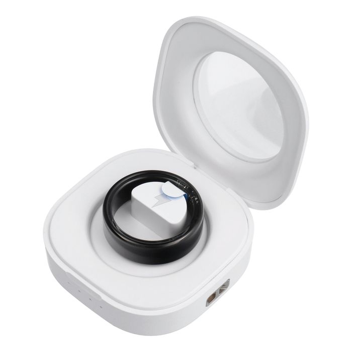 Smart Ring R11M- inteligentny pierścień ze stali ze stacją ładującą rozmiar 8 (18,1mm) czarny