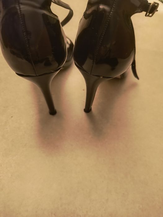 Damskie sandałki na szpilce 10 cm, kolor czarny,rozmiar 40