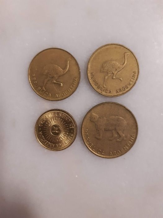 10 moedas de Argentina anos 1930/50/80/90