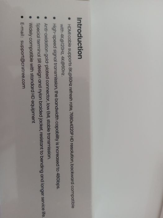 Kable HDMI Cratree o długości 15 stóp - 8K 60 Hz,