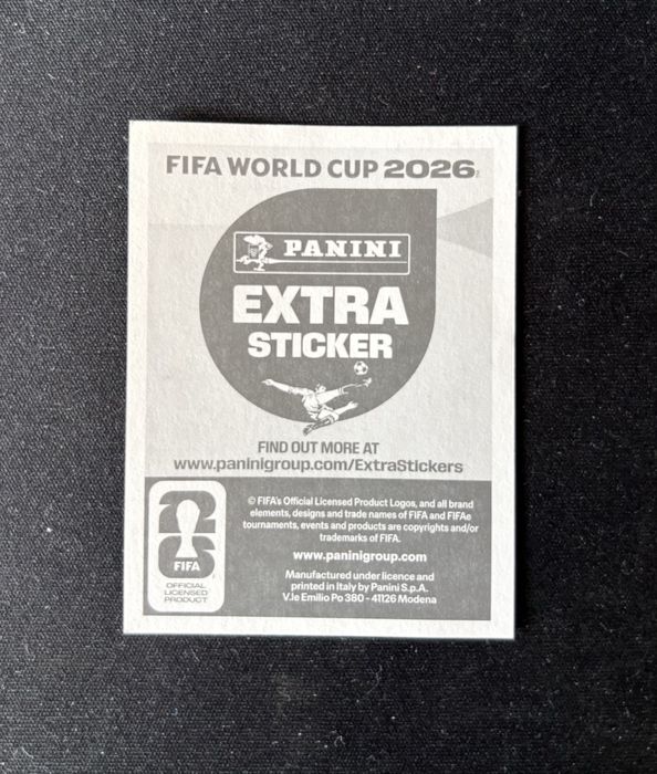 Extra sticker Vinicius Jr Mundial 2026