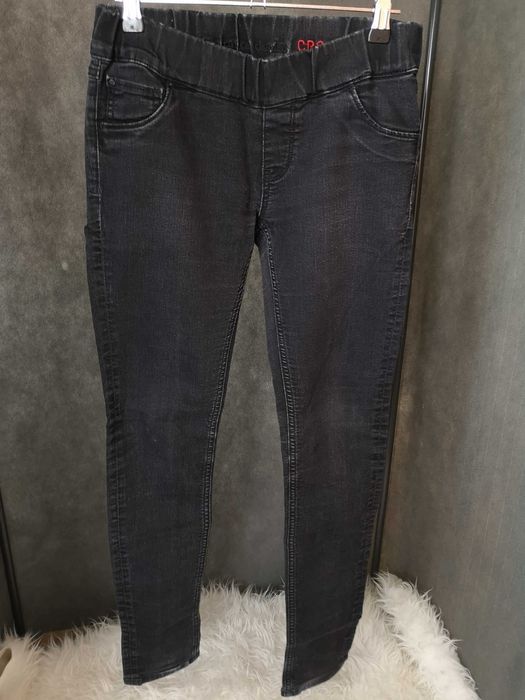 CROSS Jeans czarne jeansy joggery W27 L32 XS/S