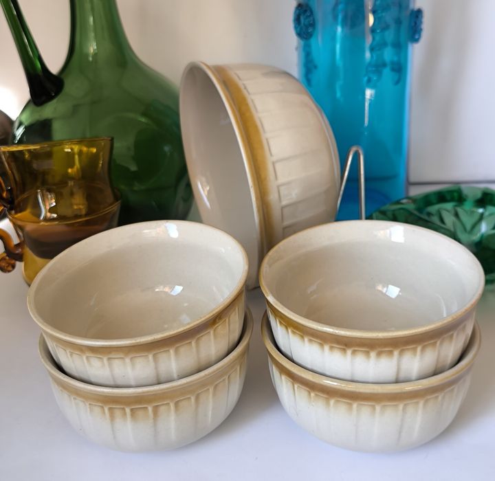 Misa + 4 salaterki Mirostowice piękny stary porcelit
