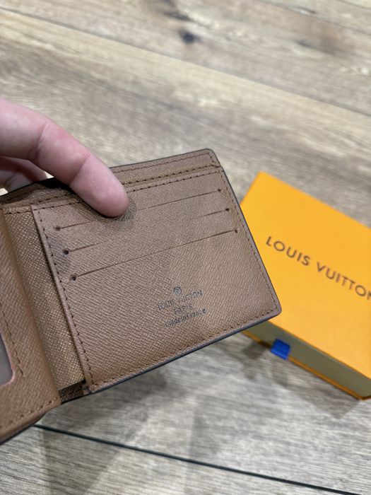 Porfel Louis Vuitton skórzany brązowy