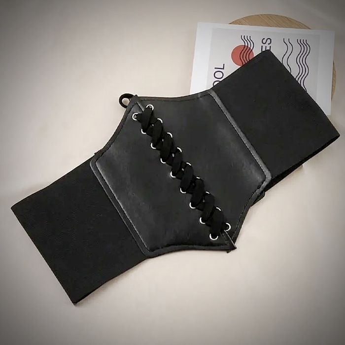 Nowy czarny gorset pasek gorsetowy wyszczuplający modelujący talię