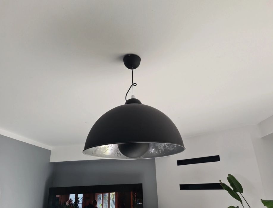 Lampa wisząca studio czarno srebrna Atelier