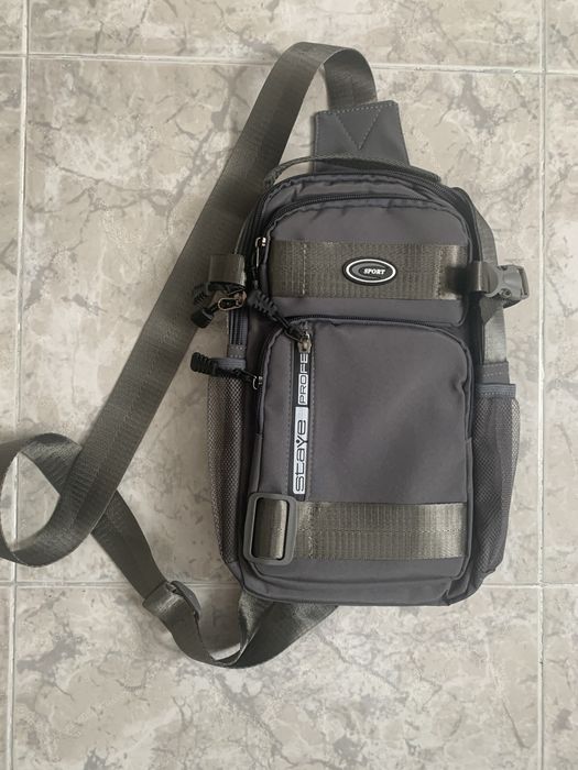 Мужская барсетка новая серая