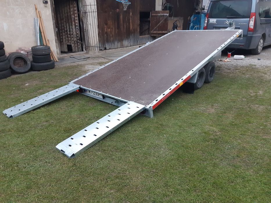 Laweta przyczepa Niepołomice 2000kg DMC pełna wynajem wypożyczalnia