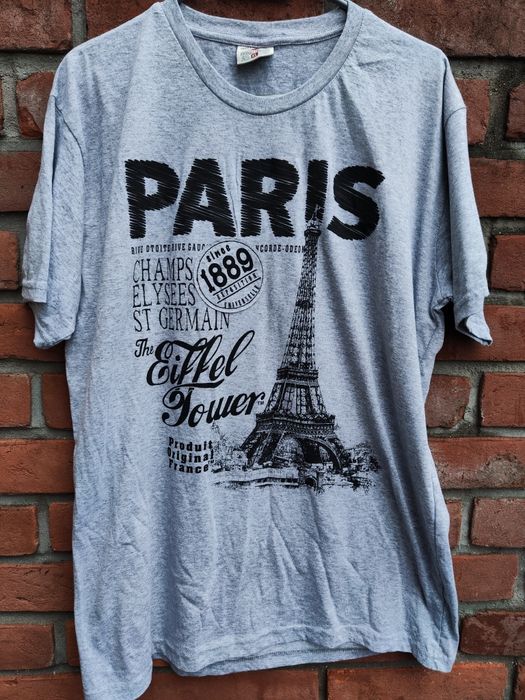 Oryginalna Koszulka T-shirt Paris Eiffel Tower Vintage Size XL