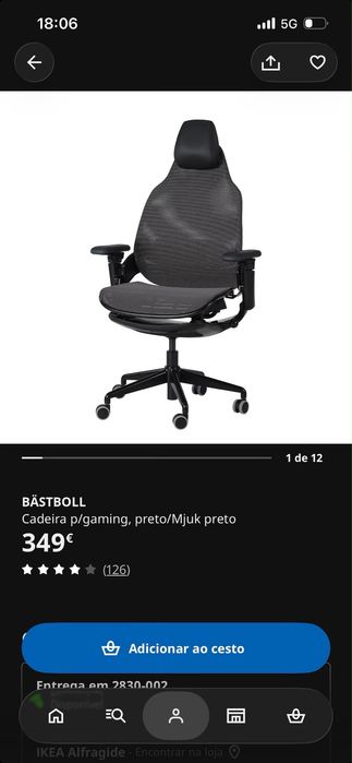 Cadeira Gaming como nova