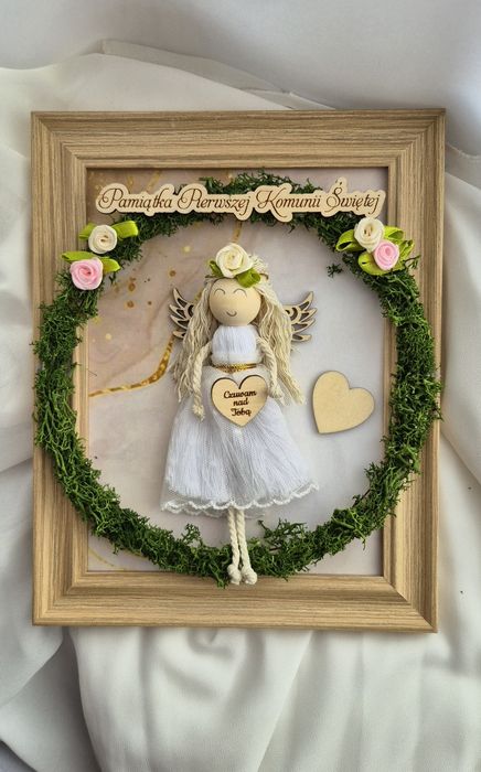 Ramka Pamiątka Pierwszej Komunii Świętej dla chlopca lub dziewczynki