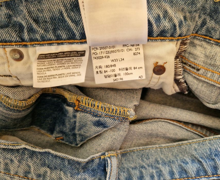 Джинси чоловічі Levi's 502 W33 L34 (Levis/Левайс) Original