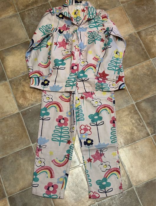 Набір піжама теплі рожеві феї Next 5-6 байка коттон 116