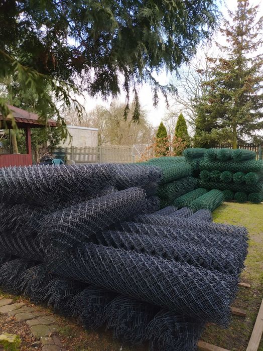 Siatka ogrodzeniowa! MOCNA GRUBA SIATKA ocynk+pcv 2.4/3.5mm 20 zł OCYNK 2.5MM 15 mb - wys.1.5m
